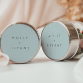 Sticker Rond Mariage bleu clair côtier Favoriser