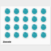 Sticker Rond mariage bleu côtier (Feuille)
