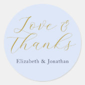 Sticker Rond Mariage bleu opulent (Devant)