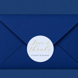 Sticker Rond Mariage bleu opulent
