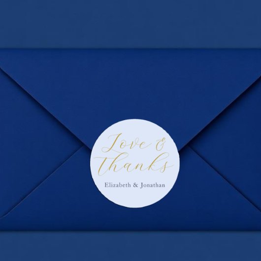 Sticker Rond Mariage bleu opulent