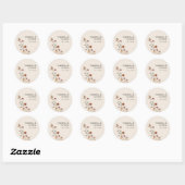 Sticker Rond Mariage Bohème (Feuille)