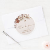 Sticker Rond Mariage bohème automne feuilles shower (Enveloppe)