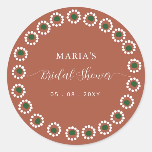 Sticker Rond Mariage Bohème Mexicain Barro (Devant)