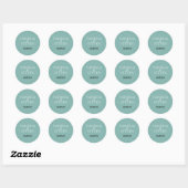 Sticker Rond Mariage Boho (Feuille)