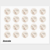 Sticker Rond Mariage Boho (Feuille)