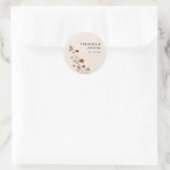 Sticker Rond Mariage Boho (Sac)