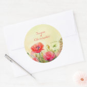 Sticker Rond Mariage Boho de fleurs d'aquarelle (Enveloppe)