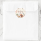 Sticker Rond Mariage Boho en laiton rose Rose (Sac)