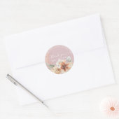 Sticker Rond Mariage Boho en laiton rose Rose (Enveloppe)