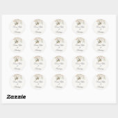 Sticker Rond Mariage Boho espagnol (Feuille)