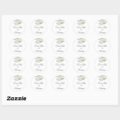 Sticker Rond Mariage Boho espagnol (Feuille)