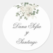 Sticker Rond Mariage Boho espagnol (Devant)