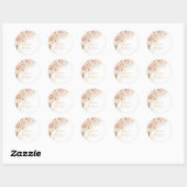 Sticker Rond Mariage Boho Oasis Floral ID959 (Feuille)