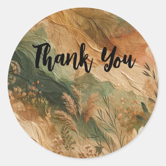 Sticker Rond Mariage Boho Peach Peach Peach (Devant)