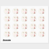 Sticker Rond Mariage Boots et Bubbly (Feuille)