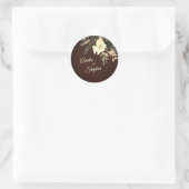 Sticker Rond Mariage botanique Brown d'automne (Sac)