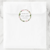 Sticker Rond Mariage botanique Dusty Mauve Favoriser (Sac)