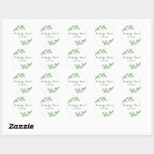 Sticker Rond Mariage botanique Feuille de verdure (Feuille)