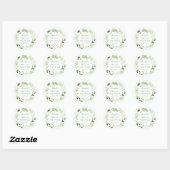 Sticker Rond Mariage Botanique Feuille Verte (Feuille)