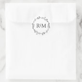 Sticker Rond mariage botanique minimaliste moderne (Sac)