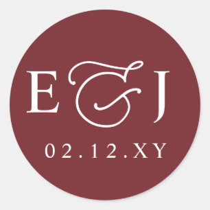 Sticker Rond Mariage Bourgogne