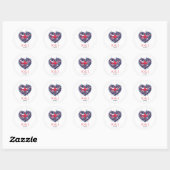 Sticker Rond MARIAGE britannique (Feuille)