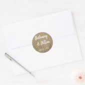 Sticker Rond Mariage Burlap (Enveloppe)