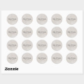 Sticker Rond Mariage Burlap et Lace (Feuille)