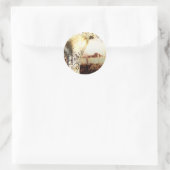 Sticker Rond Mariage campagnard d'éclairage rustique de l'arbre (Sac)