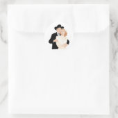 Sticker Rond Mariage campagnard formel (Sac)