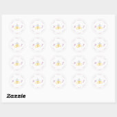 Sticker Rond Mariage Catholique Nuptial Grace (Feuille)