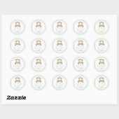 Sticker Rond Mariage Célébré avec Fraîcheur sur le Marché (Feuille)