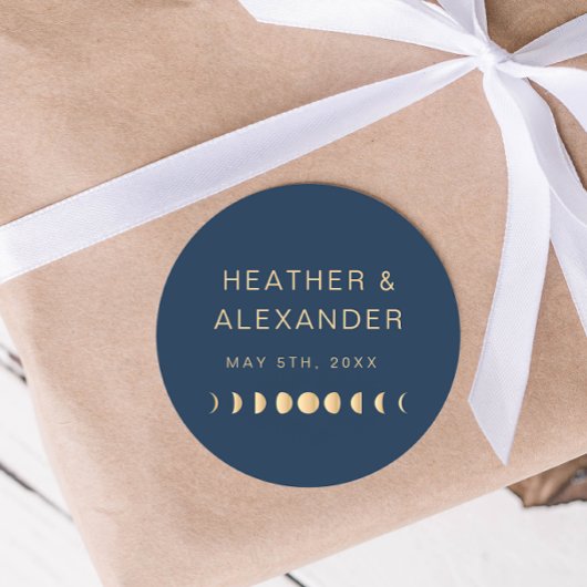 Sticker Rond Mariage céleste