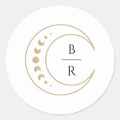 Sticker Rond Mariage céleste d'or (Devant)