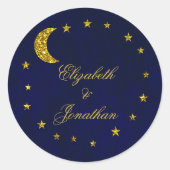 Sticker Rond Mariage céleste du ciel nocturne (Devant)
