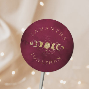 Sticker Rond Mariage céleste du Tarot d'or de Bourgogne et de F