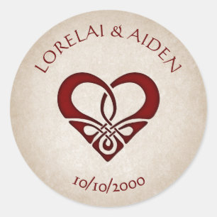 Sticker Rond Mariage celtique des épées