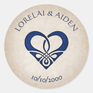 Sticker Rond Mariage celtique des épées