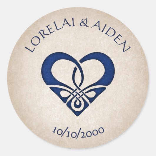 Sticker Rond Mariage celtique des épées (Devant)