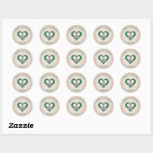 Sticker Rond Mariage celtique des épées (Feuille)