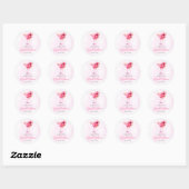 Sticker Rond Mariage Champagnisé (Feuille)