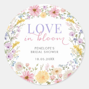 Sticker Rond Mariage champêtre de rêve Fête de douche de mariée