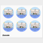 Sticker Rond Mariage Chasseur de canard (Feuille)