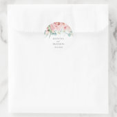 Sticker Rond Mariage chic Kristina Floral Rose Boho (Sac)