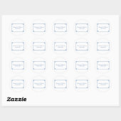 Sticker Rond Mariage chic Lapis Blue Deco (Feuille)
