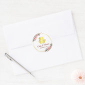 Sticker Rond Mariage chinois double bonheur fleur couronne (Enveloppe)