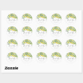 Sticker Rond Mariage citron (Feuille)