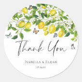 Sticker Rond Mariage citron (Devant)