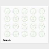 Sticker Rond Mariage Citron Vert Ondulé Fantaisiste (Feuille)